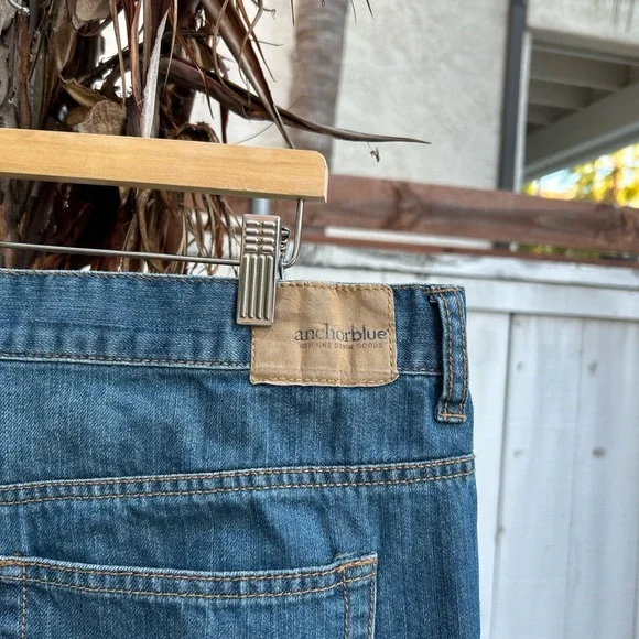 Vintage Y2K Anchor Blue Straight Leg Jeans 38x32 Mall Skater Denim - Picture 4 of 5